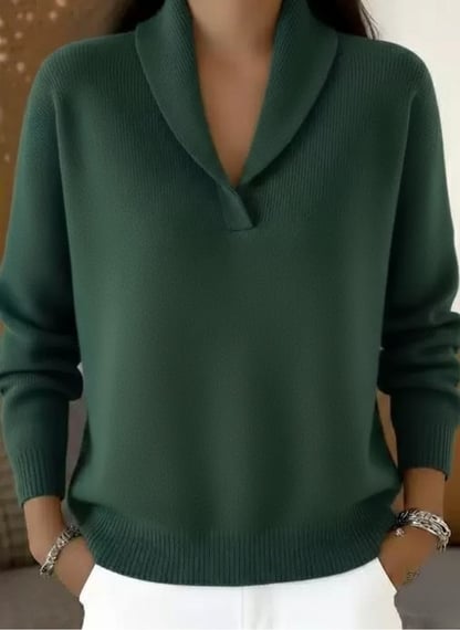 Elizabeth | Women's Ribbed V Neck Sweater