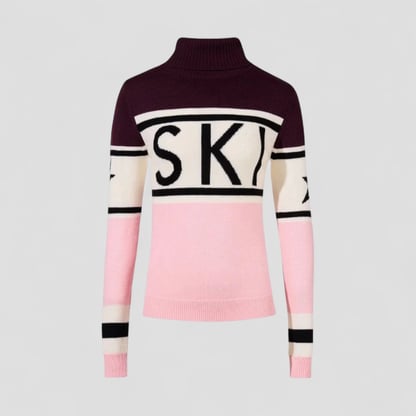 Margaret | Women's Striped Turtleneck Wool Sweater