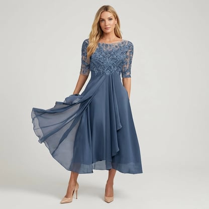 Fenella | Women's Elegant Evening Midi Dress