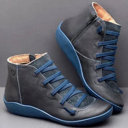 Diana | Women's Lace-Up Flat Ankle Boots