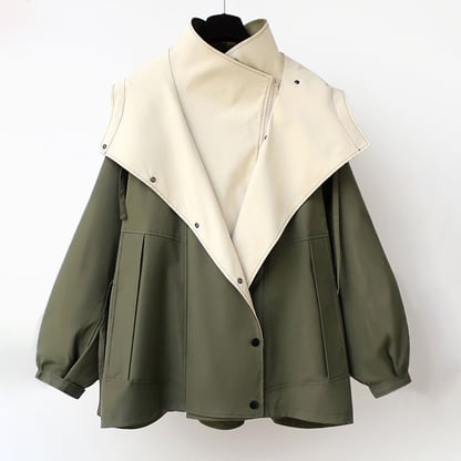 Christine | Women's Oversized Short Trench Coat with Hood