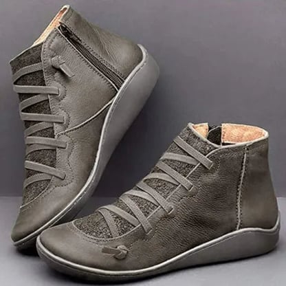 Diana | Women's Lace-Up Flat Ankle Boots