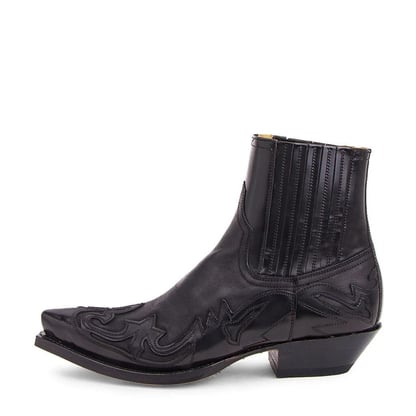 Natasha | Women's Embroidered Leather Cowboy Ankle Boots