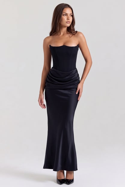 Violet | Women's Ruched Evening Maxi Dress