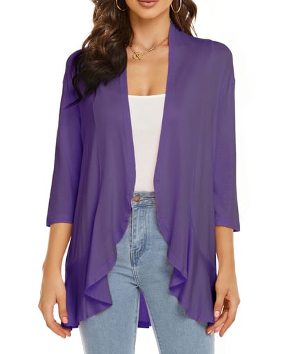 Sharon | Women's Lightweight Draped Cardigan