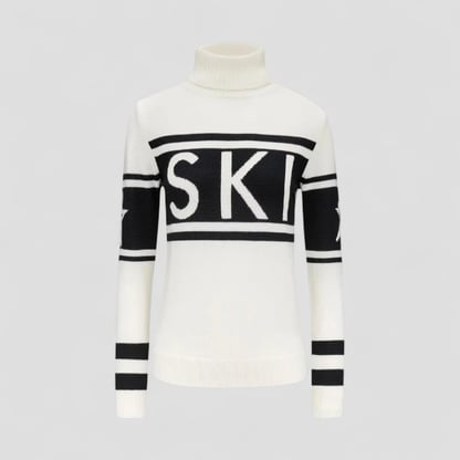 Margaret | Women's Striped Turtleneck Wool Sweater