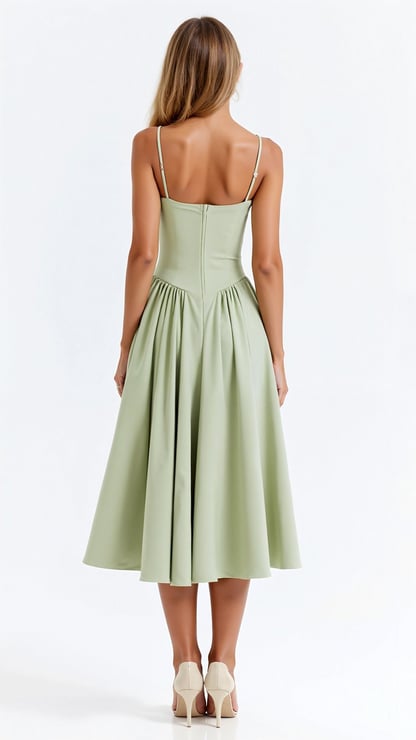 Lucy | Women's Sweetheart Flared Midi Dress