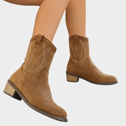 Elizabeth | Women's Embroidered Suede Cowboy Boots