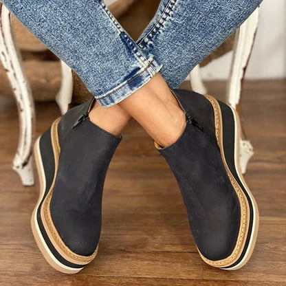 Lily | Women's Striped Platform Wedge Boots