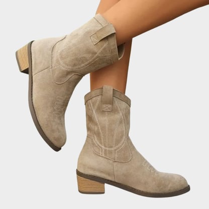 Elizabeth | Women's Embroidered Suede Cowboy Boots