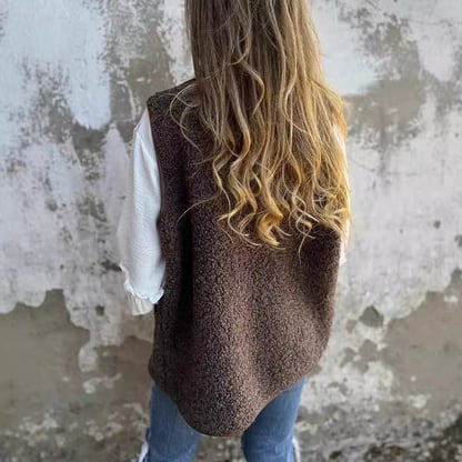 Rosie | Women's Textured Wool Vest Jacket
