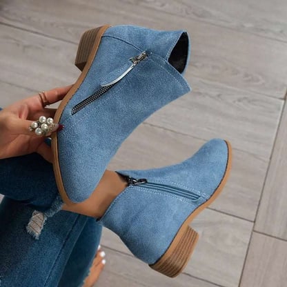 Molly | Women's Chunky Suede Ankle Boots