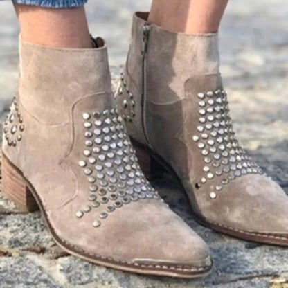 Poppy | Women's Studded Pointed Toe Ankle Boots