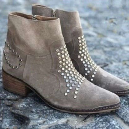 Poppy | Women's Studded Pointed Toe Ankle Boots