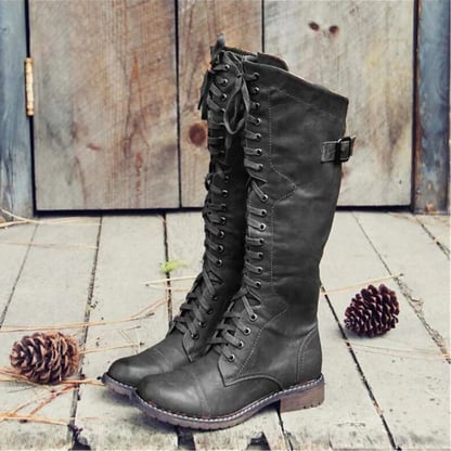 Molly | Women's Lace-Up Knee High Boots