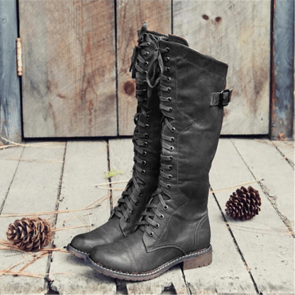Molly | Women's Lace-Up Knee High Boots