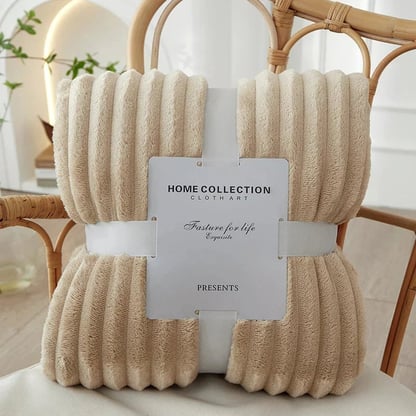 Lesley | Women's Cozy Ribbed Fleece Blanket