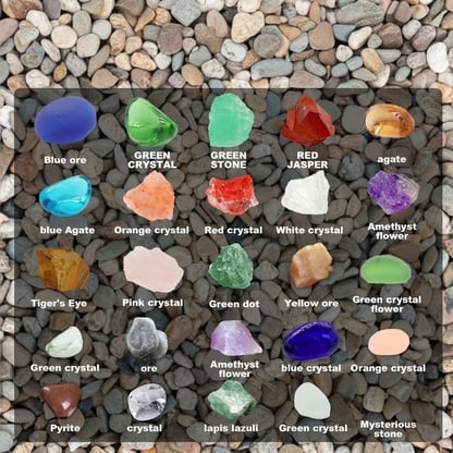 Christmas 24-day Advent Calendar with gemstones Festive Natural Stone Collection