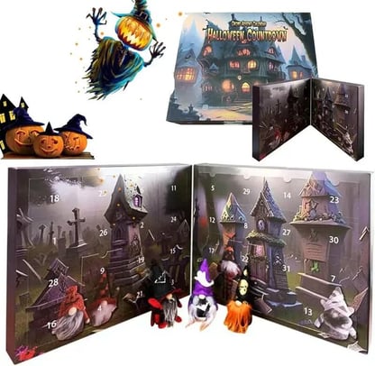 Women's Christmas 24-day Advent Calendar with plush gnome Festive Count
