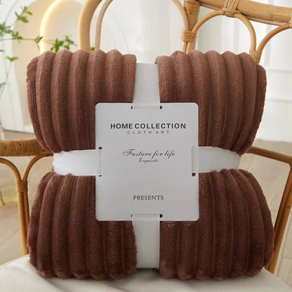 Lesley | Women's Cozy Ribbed Fleece Blanket
