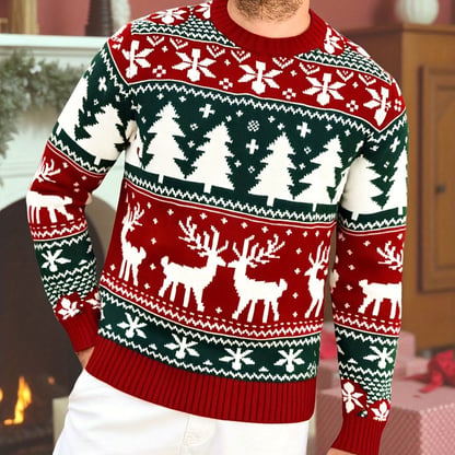Thomas | Men's Festive Printed Christmas Sweater