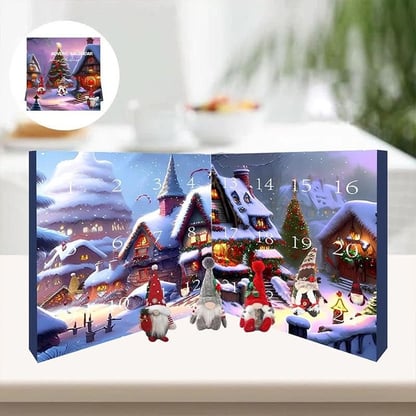Women's Christmas 24-day Advent Calendar with plush gnome Festive Count