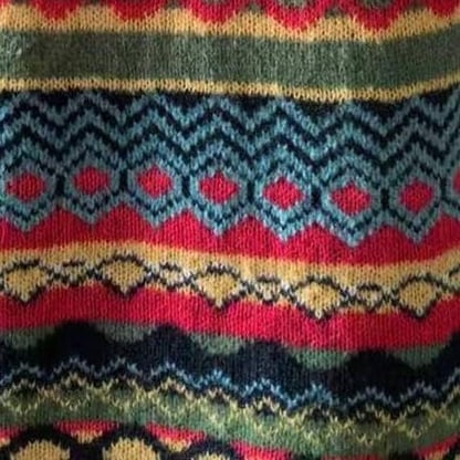 Amelia | Women's Colorful Printed Nordic Shoulder Pattern Sweater