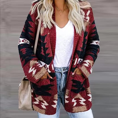 Matilda | Women's Cozy Patterned Gemütlicher Weihnachtspullover
