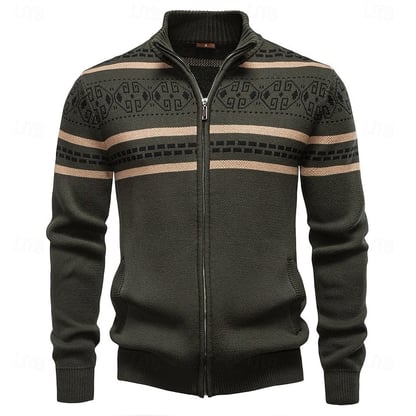 Nathan | Men's Patterned Knitted Christmas Cardigan