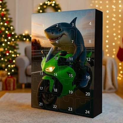Christmas 24-day Advent Calendar with ornaments Festive Display Box