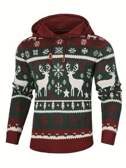 Stephen | Men's Festive Christmas Sweater with Hoodie