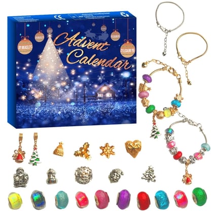 Christmas 24-day Advent Calendar with gemstones Festive Natural Stone Collection