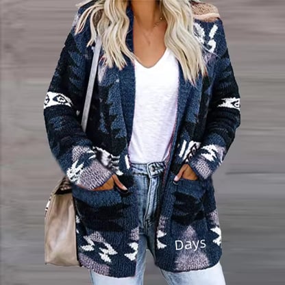 Matilda | Women's Cozy Patterned Gemütlicher Weihnachtspullover