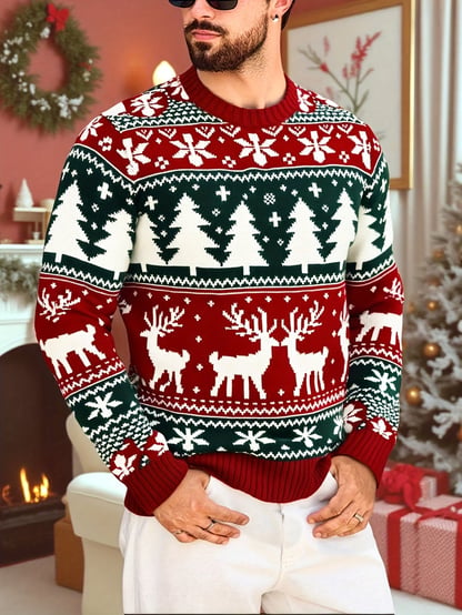 Thomas | Men's Festive Printed Christmas Sweater