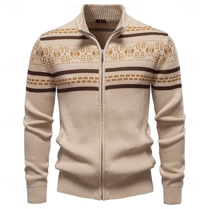 Nathan | Men's Patterned Knitted Christmas Cardigan