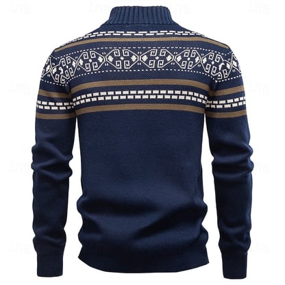 Nathan | Men's Patterned Knitted Christmas Cardigan