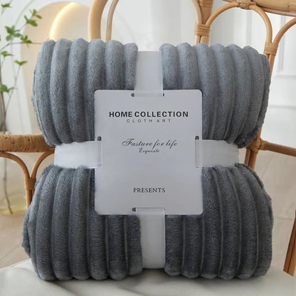 Lesley | Women's Cozy Ribbed Fleece Blanket