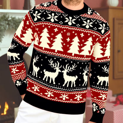 Thomas | Men's Festive Printed Christmas Sweater