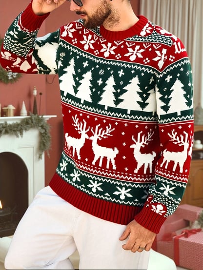 Thomas | Men's Festive Printed Christmas Sweater