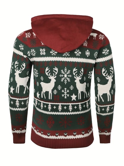 Stephen | Men's Festive Christmas Sweater with Hoodie