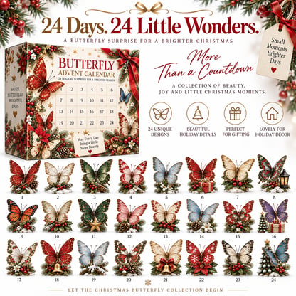 Butterfly Advent Calendar with 24 Magical Surprises