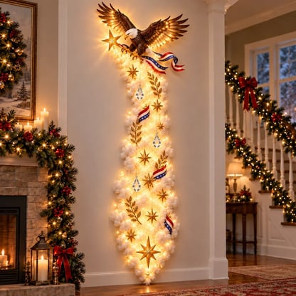 Christmas Wall Decorations Illuminated Vertical Angel Display