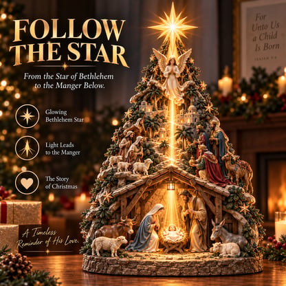 Christmas Glowing Star Tree Topper