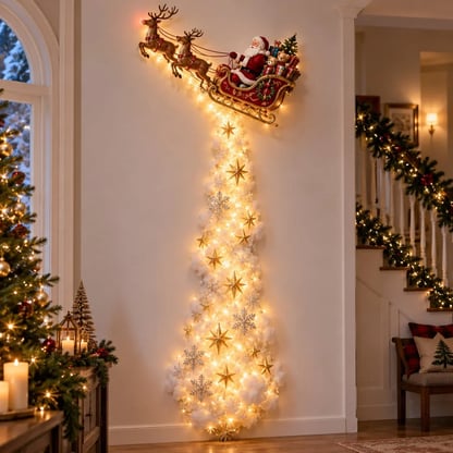 Christmas Wall Decorations Illuminated Vertical Angel Display