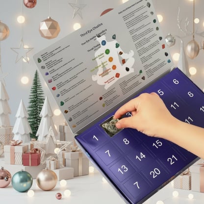 Christmas 24-day Advent Calendar with crystals Decorative Gemstone Set