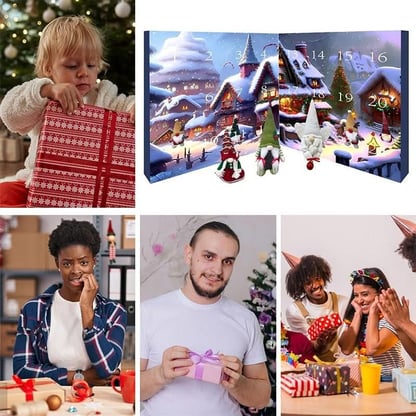 Women's Christmas 24-day Advent Calendar with plush gnome Festive Count