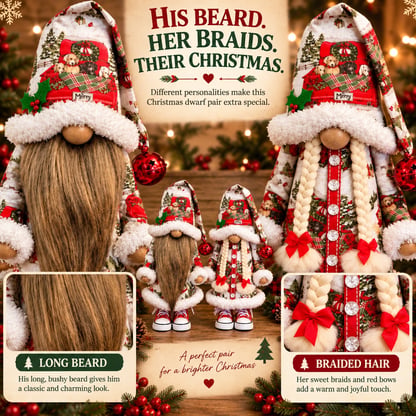 Christmas Gnomes Festive Plush Pair