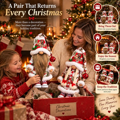 Christmas Gnomes Festive Plush Pair