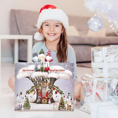 Women's Christmas 24-day Advent Calendar with plush gnome Festive Count
