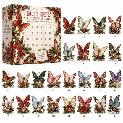Butterfly Advent Calendar with 24 Magical Surprises